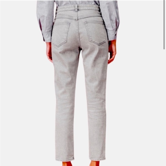 LA VIE REBECCA TAYLOR Women’s Ines Acid Ink Wash Grey Straight Leg Jeans Size 27 - Picture 2 of 7